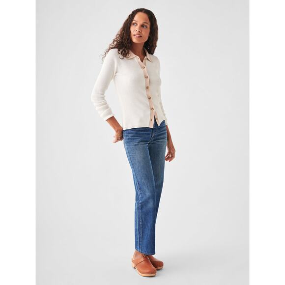 Faherty Mikki Cardigan White - Picture 3 of 11
